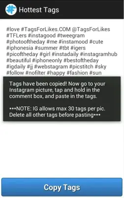 TagsForLikes - Instagram Tags android App screenshot 2